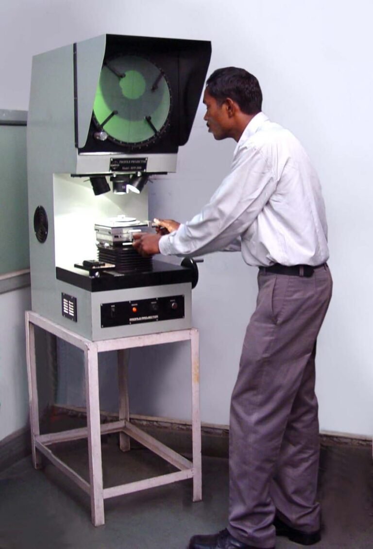 Profile projector used for dimensional inspection